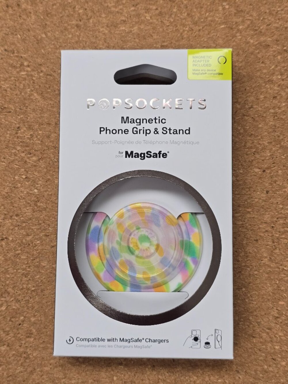 Popsockets Phone PopGrip for MagSafe Magnetic Holder Rainbow Glass